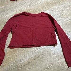 Brandy Melville Red Cropped Hoodie